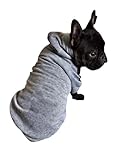 Ducomi Sudadera con Capucha para Perros 100% Algodón – Abrigo para Perros Pequeños, Medianos y Grandes, Desde Chihuahua, Bulldog Francés hasta Labrador, Pitbull y Amstaff, Ropa Cálida (Gris, 8XL)