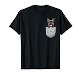 Frenchie Bulldog Francés Bolsillo en el pecho Camiseta