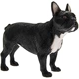 Leonardo Collection – Figura Decorativa, con Forma de Perro Bulldog francés, de Piedra, Color Negro, 12 x 4 x 10 cm