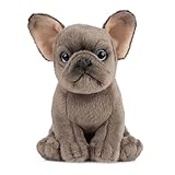 Living Nature Cachorro de Bulldog Francés, Peluche de Perro Suave y Realista, Felpa Ecológica Naturli, 16cm